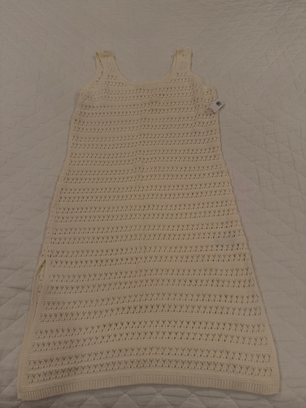 Old Navy Cream Crochet Midi Dress